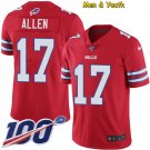 men's & youth Buffalo Bills #17 Josh Allen Jersey 100th Season Red Limited Football