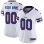Women's Buffalo Bills #00 Personalized Customized Jersey Team Game Player White Limited Football