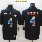 men's & youth Dallas Cowboys #4 Dak Prescott Jersey Black Crucial Catch Limited Football