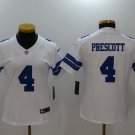 Women's Dallas Cowboys #4 Dak Prescott Jersey Team Game Player White Limited Football