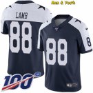 men's & youth Dallas Cowboys #88 CeeDee Lamb Jersey 100th Season Navy Alternate Football