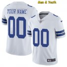 men's & youth Dallas Cowboys #00 Personalized Customized Jersey Team Game Player White Limited