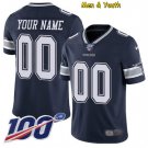 men's & youth Dallas Cowboys #00 Personalized Customized Jersey 100th Season Navy Limited