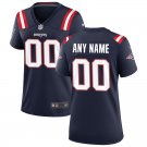 Women's New England Patriots #00 Personalized Customized Jersey Team Game Player Navy