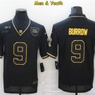 men's & youth Cincinnati Bengals #9 Joe Burrow Jersey 2020 Black Gold Salute To Service Football