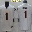 men's & youth Cincinnati Bengals #1 Ja'Marr Chase Jersey Team Game Player White Limited Football
