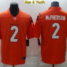 men's & youth Cincinnati Bengals #2 Evan McPherson Jersey Team Game Player Orange Limited Football