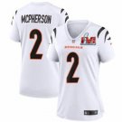 Women's Cincinnati Bengals #2 Evan McPherson Jersey White 2022 Super Bowl LVI Limited Football