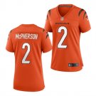 Women's Cincinnati Bengals #2 Evan McPherson Jersey Team Game Player Orange Limited Football