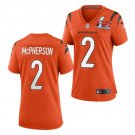 Women's Cincinnati Bengals #2 Evan McPherson Jersey Orange 2022 Super Bowl LVI Limited Football