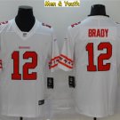 men's & youth Tampa Bay Buccaneers #12 Tom Brady Jersey White Team Logos Fashion Limited Football