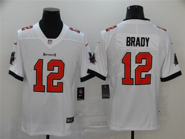 Men's Tampa Bay Buccaneers #12 Tom Brady Jersey Team Game Player White Limited Football