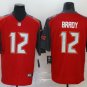 Men's Tampa Bay Buccaneers #12 Tom Brady Jersey Red Pewter Limited Football