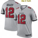 men's & youth Tampa Bay Buccaneers #12 Tom Brady Jersey Gray Inverted Legend Limited Football
