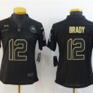 Women's Tampa Bay Buccaneers #12 Tom Brady Jersey 2020 Black Salute To Service Limited Football