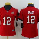 Women's Tampa Bay Buccaneers #12 Tom Brady Jersey Red 2021 Super Bowl LV Limited Football