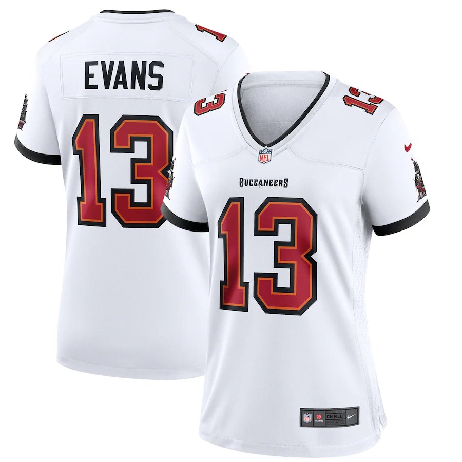 Women's Tampa Bay Buccaneers #13 Mike Evans Jersey Team Game Player White Limited Football