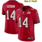 men's & youth Tampa Bay Buccaneers #14 Chris Godwin Jersey Red 2021 Super Bowl LV Limited Football