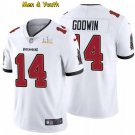 men's & youth Tampa Bay Buccaneers #14 Chris Godwin Jersey White 2021 Super Bowl LV Limited Football