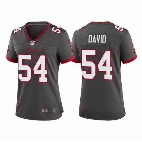 Women's Tampa Bay Buccaneers #54 Lavonte David Jersey Team Game Player Pewter Limited Football