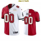 men's & youth Tampa Bay Buccaneers #00 Personalized Customized Jersey Red/White Split Super Bowl LV
