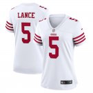 Women's San Francisco 49ers #5 Trey Lance Jersey Team Game Player White Limited Football