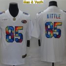 men's & youth San Francisco 49ers #85 George Kittle Jersey White Crucial Catch Limited Football