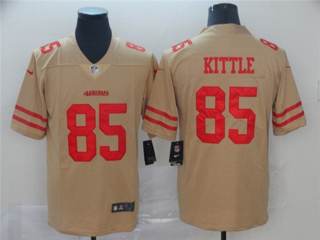 Men's San Francisco 49ers #85 George Kittle Jersey Gold Inverted Legend Limited Football