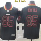 men's & youth San Francisco 49ers #85 George Kittle Jersey Black Shadow Legend Limited Football
