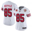 Women's San Francisco 49ers #85 George Kittle Jersey White 75th C Patch Alternate Football