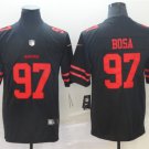 Men's #97 Nick Bosa Jersey Team Game Player Black Limited Football