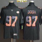men's & youth #97 Nick Bosa Jersey Black Salute To Service USA Flag Limited Football