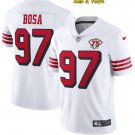 men's & youth #97 Nick Bosa Jersey White 75th Anniversary Patch Alternate Football