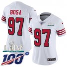 Women's #97 Nick Bosa Jersey 100th Season White Super Bowl LIV Alternate Football