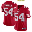 men's & youth #54 Fred Warner Jersey Team Game Player 2022 Red Limited Football