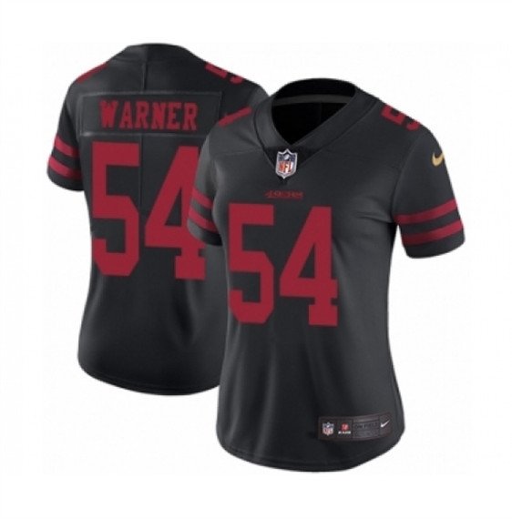 Women's #54 Fred Warner Jersey Team Game Player Black Limited Football