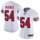 Women's #54 Fred Warner Jersey Team Game Player White Alternate Football
