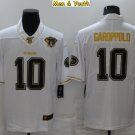 men's & youth #10 Jimmy Garoppolo Jersey White Golden 75th Anniversary Patch Limited Football