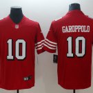 Men's #10 Jimmy Garoppolo Jersey Team Game Player Red Alternate Football