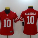 Women's #10 Jimmy Garoppolo Jersey Team Game Player Red Limited Football