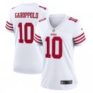 Women's #10 Jimmy Garoppolo Jersey Team Game Player 2022 White Limited Football