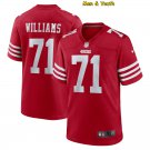 men's & youth #71 Trent Williams Jersey Team Game Player 2022 Red Limited Football