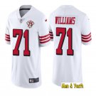 men's & youth #71 Trent Williams Jersey Team Game Player White 75th Patch Alternate Football