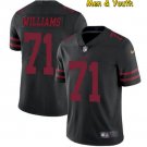 men's & youth #71 Trent Williams Jersey Team Game Player Black Limited Football