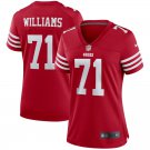 Women's #71 Trent Williams Jersey Team Game Player 2022 Red Limited Football