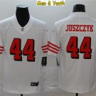 men's & youth #44 Kyle Juszczyk Jersey Team Game Player White Alternate Football
