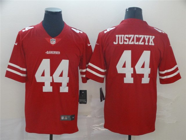 Men's #44 Kyle Juszczyk Jersey Team Game Player Red Limited Football