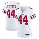 Women's #44 Kyle Juszczyk Jersey Team Game Player 2022 White Limited Football