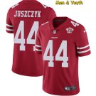 men's & youth #44 Kyle Juszczyk Jersey Team Game Player Red 75th Patch Limited Football