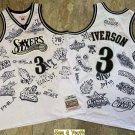 men's & youth Sixers #3 Allen Iverson Jersey White Classics Tattoo Swingman Basketball